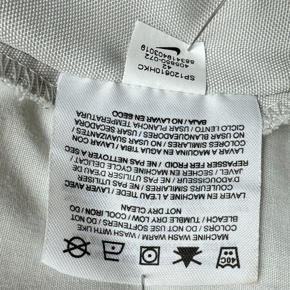 Nike Golf Chino Shorts Mens 42 Khaki Performance Pleated Front 4 Pockets Logo - Picture 7 of 10